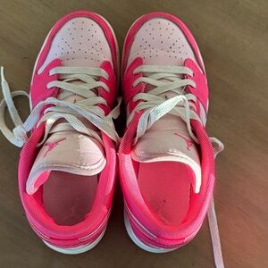 Air Jordan Kids Pink & Light Pink Low-Top Sneakers youth 5
